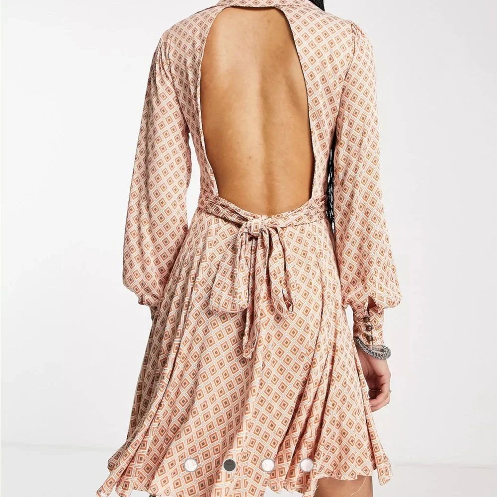 Free People Ivory Combo It Takes Two Sleeve Mini Dress - Picture 2 of 10